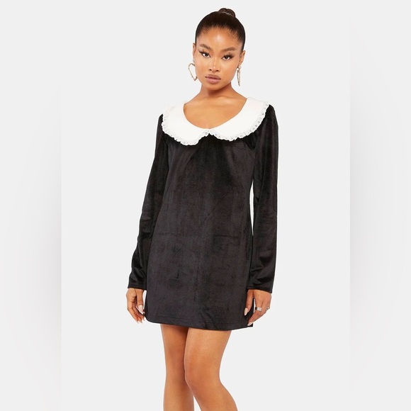 NEW Sister Jane Aquarius Scoop Neck Mini Dress Size Small Color Black White - Picture 1 of 9